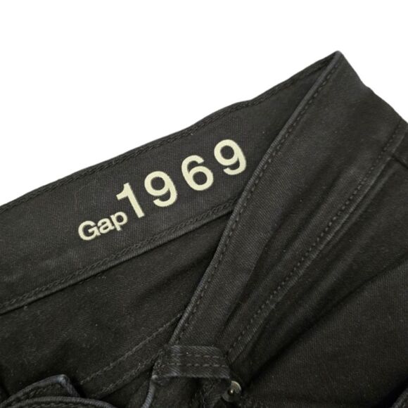 GAP Jeans Womens Size 27 Black 1969 Legging Jeans Mid Rise Stretch - Picture 3 of 4